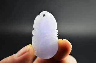 Certification Of 100 Natural Jadeite Jade Carving Pendant (a Level) Yx6694 photo