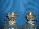 Very Attractive Victorian Cut Glass Peg Oil Lamps With Plated Fittings Lamps photo 1