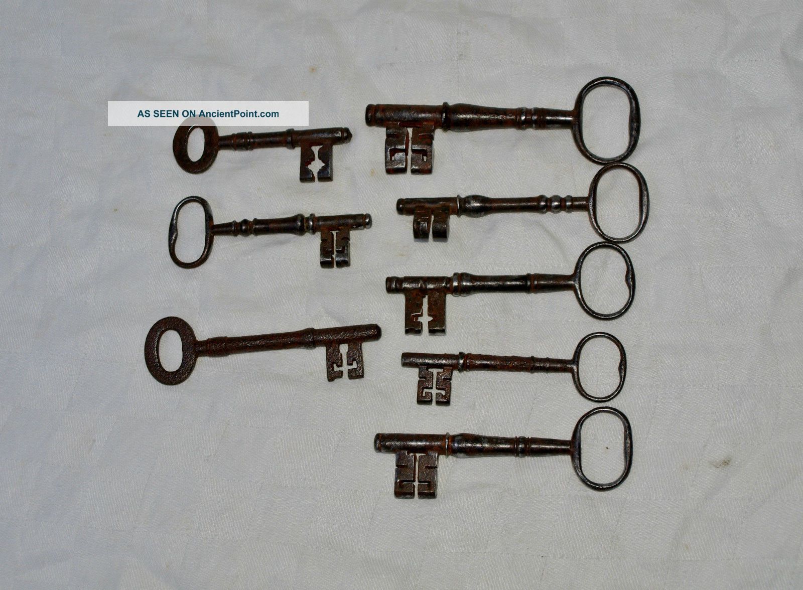 8 Antique Large Keys - Georgian ?? Victorian ?? Locks & Keys photo