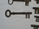 8 Antique Large Keys - Georgian ?? Victorian ?? Locks & Keys photo 4