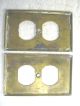 2 Vintage Bryant.  060 &.  040 Solid Brass Electrical Outlet Cover Plates, Switch Plates & Outlet Covers photo 1