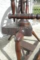 Estate Rare Signed Jb 1719 Antique American Primitive Wood Spinning Wheel Nr Primitives photo 9