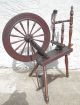 Estate Rare Signed Jb 1719 Antique American Primitive Wood Spinning Wheel Nr Primitives photo 10