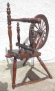 Estate Rare Signed Jb 1719 Antique American Primitive Wood Spinning Wheel Nr Primitives photo 11