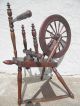 Estate Rare Signed Jb 1719 Antique American Primitive Wood Spinning Wheel Nr Primitives photo 1