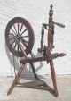 Estate Rare Signed Jb 1719 Antique American Primitive Wood Spinning Wheel Nr Primitives photo 2
