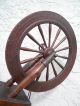 Estate Rare Signed Jb 1719 Antique American Primitive Wood Spinning Wheel Nr Primitives photo 5