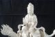 Chinese Dehua Porcelain Goddess Guanyin Dragon,  Hand Best Statue Kwan-yin photo 1