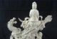 Chinese Dehua Porcelain Goddess Guanyin Dragon,  Hand Best Statue Kwan-yin photo 2