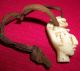 Mayan - Aztec Head - Carved Stone/bone 2 1/2 