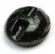 Antique Black Glass Button 2 Deer Nibbling In Forest W/ Carnival Luster Buttons photo 1