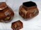 China Old Handwork Wood Lacquer Box Figure Painting Workbox Vases Pair Statue Boxes photo 8