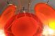 70 ' S Murano Vistosi Chandelier Hanging Light With 15 Red And Orange Glass Discs Mid-Century Modernism photo 2