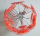 70 ' S Murano Vistosi Chandelier Hanging Light With 15 Red And Orange Glass Discs Mid-Century Modernism photo 4