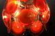 70 ' S Murano Vistosi Chandelier Hanging Light With 15 Red And Orange Glass Discs Mid-Century Modernism photo 7