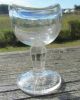 Vintage Clear Glass Eye Wash Cup John Bull Patent Date Aug 14,  1917 Optical photo 1