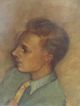 Antique French School Oil Painting Portrait Xxth Signed Ghienpond Frame France Art Deco photo 3