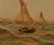 Antique 19thc Thomas B Hardy Sailboat Maritime Seascape Watercolor Painting Other Maritime Antiques photo 1