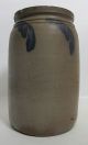 Antique 19th C American Cobalt Decorated Salt Glazed Stoneware Jar Crock 1 Yqz Primitives photo 2