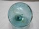 Vintage Glass Fishing Float Blue/green Spindle 4 