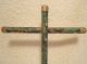 Antique Spanish Colonial South American Painted Wood Standing Cross The Americas photo 2