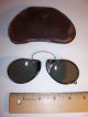 Antique Carved Tortoise Shell Rim Sunglass Shades - Vintage Sunglasses - No Dmg. Optical photo 3