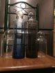Vintage Glass Apothecary Jars - (4) Drugstore Candy Display - Blue / Purple Jar Bottles & Jars photo 1