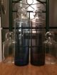 Vintage Glass Apothecary Jars - (4) Drugstore Candy Display - Blue / Purple Jar Bottles & Jars photo 5