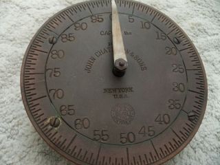 Vintage John Chatillon And Sons Hanging Scale 100 Lbs photo