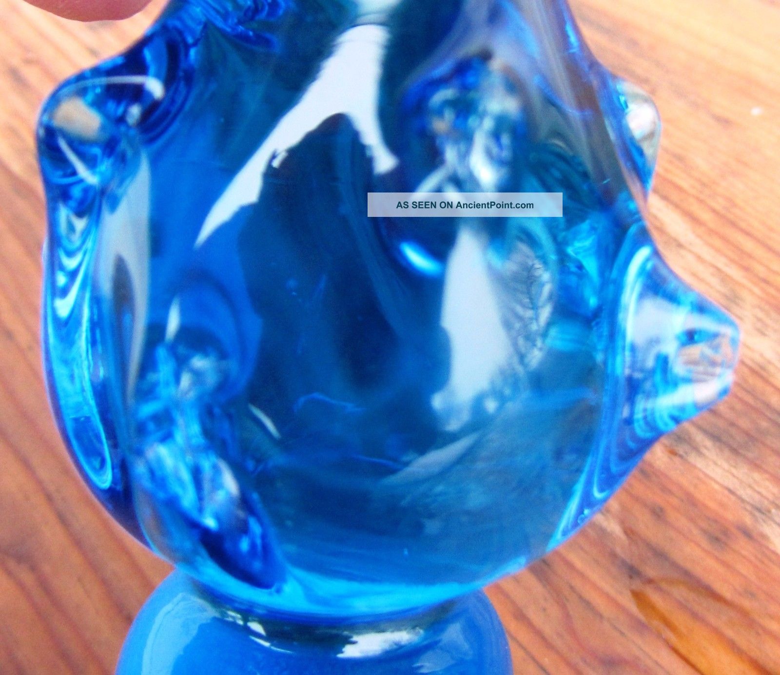 Stunning Unusual Mid Century Modern Art Glass Genie Bottle Decanter Blenko? Mid-Century Modernism photo