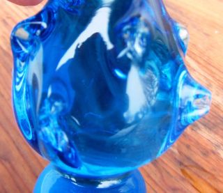 Stunning Unusual Mid Century Modern Art Glass Genie Bottle Decanter Blenko? photo