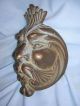 Antique / Vintage Oriental Bronze Poseidon,  Neptune Or Zeus Face Mask Heavy Pacific Islands & Oceania photo 1