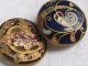Antique Vintage French Assortment Of Cloisonne Champleve Enamel 6 Sewing Buttons Buttons photo 2
