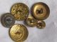 Antique Vintage French Assortment Of Cloisonne Champleve Enamel 6 Sewing Buttons Buttons photo 6