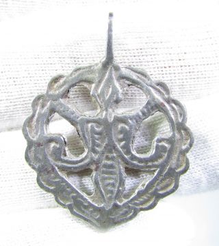 Authentic Viking Era Silver Openwork Pendant / Amulet - Wearable Artifact - Gh54 photo