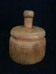 19th Cent.  Americana Treen Ware Folk Art Primitive Pineapple Wood Butter Mold Primitives photo 2