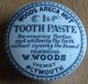 Advertising Printed Tooth Paste Pot Lid & Base.  Woods Areca Nut Chemist 1/ - Size Dentistry photo 2