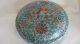 Antique Chinese Porcelain Lidded Bowl,  Casserole Dish,  Turquoise Marked Stamped Bowls photo 2