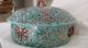 Antique Chinese Porcelain Lidded Bowl,  Casserole Dish,  Turquoise Marked Stamped Bowls photo 6