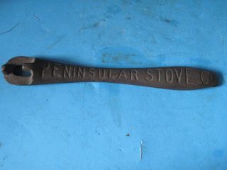 Vintage Cast Iron Wood Cook Stove Lid Handle Peninsular Stove Co.  Made In Usa photo