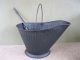 Antique Coal Scuttle Hod Bucket Primitive 17 Metal Ash Shovel Bail Handle Hearth Ware photo 1