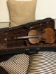 Antique Estate Old Violin With Case & Pirastro Strings & Pegs String photo 2