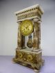 19th Century French Marble 8 Day Chime Portico Clock.  Good Clocks photo 1