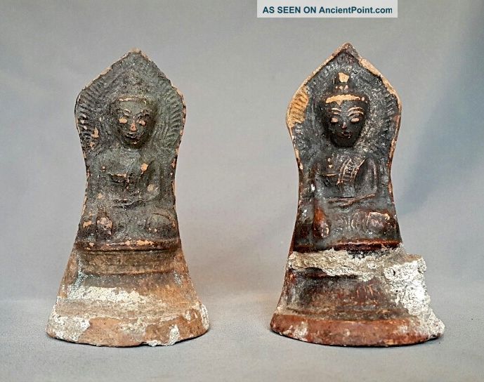 Antique 18 - 19th Burmese Terracotta Buddhist Buddha Bouddha Burma Shan Burma photo