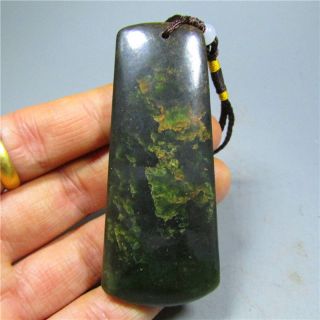 Chinese Antique Natural Hongshan Culture Hard Jade,  Tags Hand Caved Pendant 3 photo
