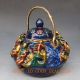 Chinese Cloisonne Handwork Carved Immortals Portable Teapot W Xuande Mark Teapots photo 1