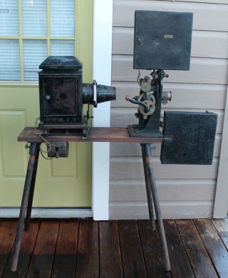 Antique Theater Thomas Edison Kinetoscope Model B Silent Movie Projector 35mm photo