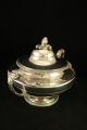 Antique Christofle Silver - Plate Pomegranate Finial Tureen Double Handle Bowl Tea/Coffee Pots & Sets photo 1