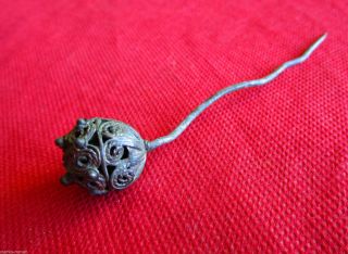 Ancient Roman - Byzantine Billon Silver Hair Pin photo