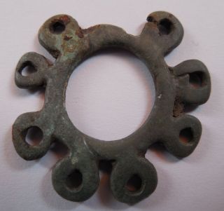 Viking Period Bronze Amulet In The Form Of The Sun 900 - 1300 Ad Vf, photo